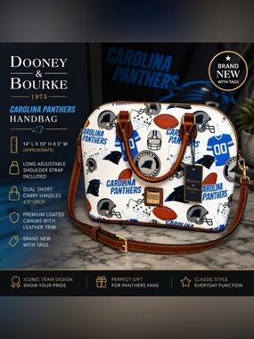 Dooney & Bourke Carolina Panthers Satchel Bag | Brand NWT | NFL Licensed Handbag